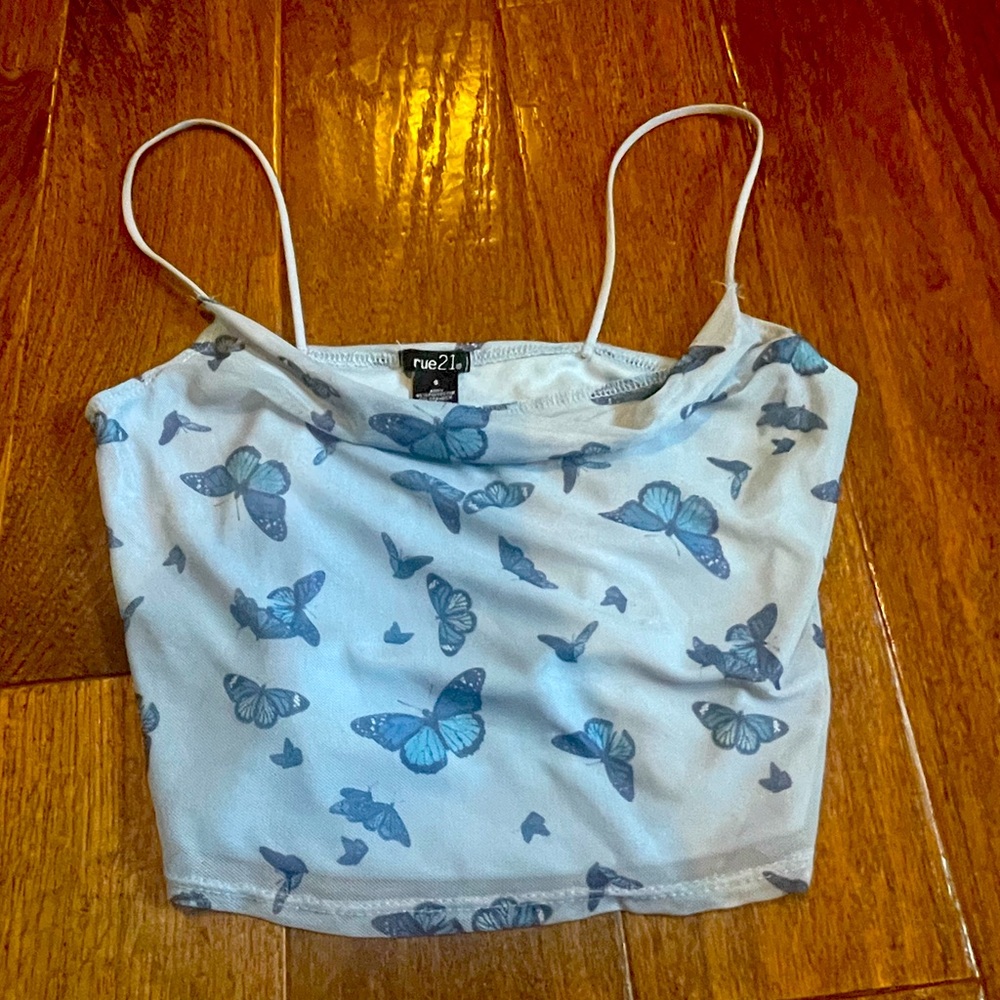 NEW Blue Butterfly Tank